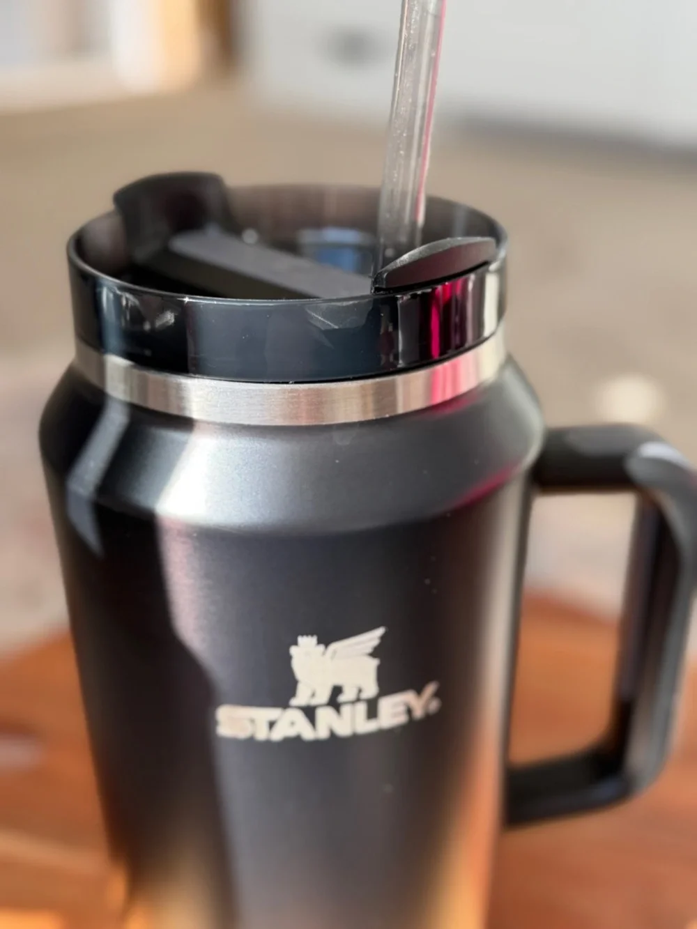 Stanley Black Vacuum Insulated Mug with Stainless Trim 64 oz - Picture 5 of 16
